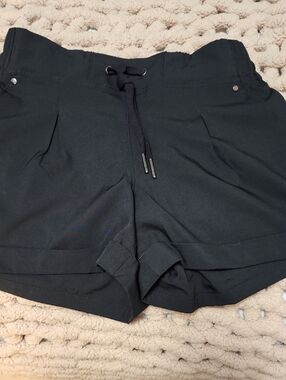 NWOT Mondetta Black High-Waist Drawstring Shorts XS